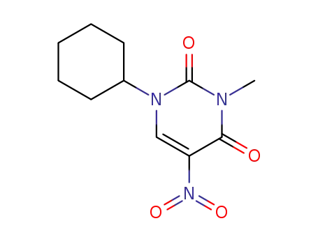 Molecular Structure of 78999-59-4 (1-cyclohexyl-3-methyl-5-nitrouracil)