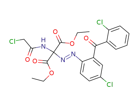 Propanedioic acid,
[(chloroacetyl)amino][[4-chloro-2-(2-chlorobenzoyl)phenyl]azo]-, diethyl
ester