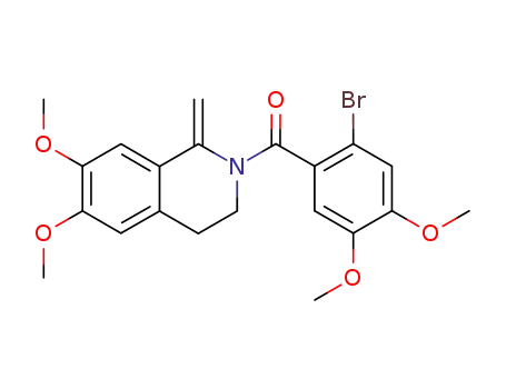 Molecular Structure of 60315-10-8 (Isoquinoline,
2-(2-bromo-4,5-dimethoxybenzoyl)-1,2,3,4-tetrahydro-6,7-dimethoxy-1-
methylene-)