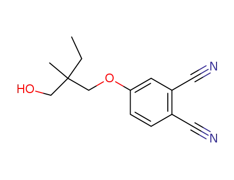 Molecular Structure of 130326-30-6 (4-(2-(hydroxymethyl)-2-methylbutoxy)benzene-1,2-dicarbonitrile)