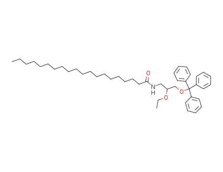 Molecular Structure of 131933-60-3 (rac-1-eicosanamido-2-ethoxy-3-(trityloxy)propane)