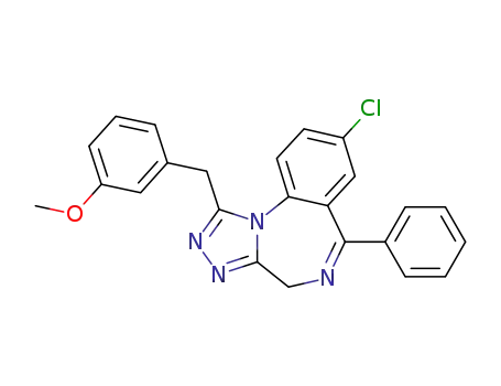 8-chloro-1-<(3-methoxyphenyl)methyl>-6-phenyl-4H-<1,2,4>triazolo<4,3-a><1,4>benzodiazepine
