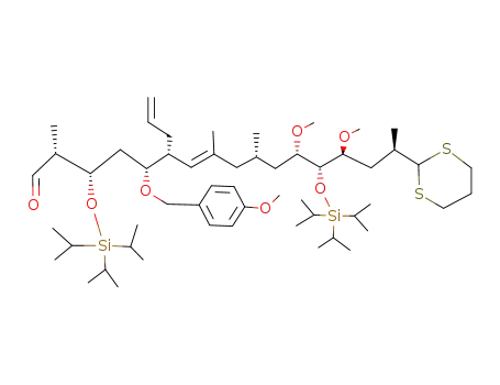 (E)-(2R,3S,5R,6R,10S,12S,13R,14S,16R)-6-Allyl-16-[1,3]dithian-2-yl-12,14-dimethoxy-5-(4-methoxy-benzyloxy)-2,8,10-trimethyl-3,13-bis-triisopropylsilanyloxy-heptadec-7-enal