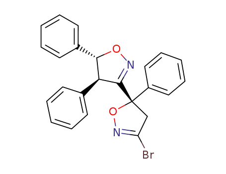 Molecular Structure of 126458-77-3 ((4R,5R,5'S)-3'-Bromo-4,5,5'-triphenyl-4,5,4',5'-tetrahydro-[3,5']biisoxazolyl)
