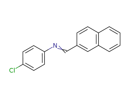 Molecular Structure of 38608-23-0 (Benzenamine, 4-chloro-N-(2-naphthalenylmethylene)-)