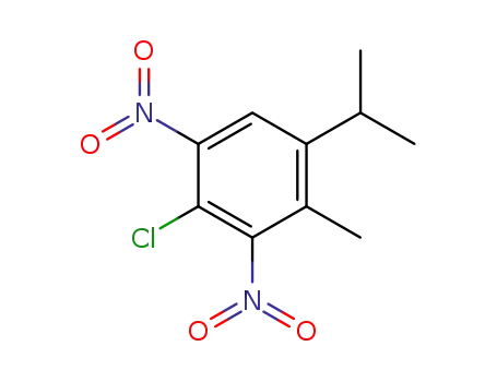 Molecular Structure of 64123-33-7 (Benzene, 2-chloro-4-methyl-5-(1-methylethyl)-1,3-dinitro-)
