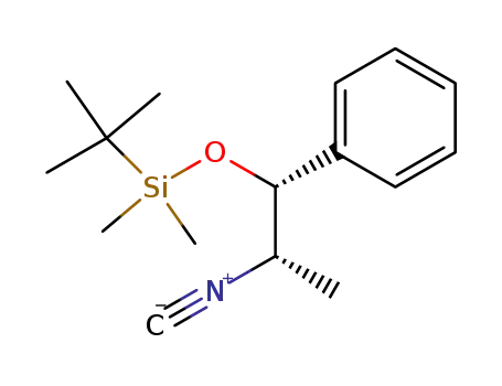 Molecular Structure of 138715-26-1 (Silane,
(1,1-dimethylethyl)[(1R,2S)-2-isocyano-1-phenylpropoxy]dimethyl-)