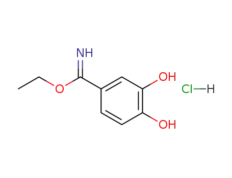 Molecular Structure of 83306-82-5 (Benzenecarboximidic acid, 3,4-dihydroxy-, ethyl ester, hydrochloride)