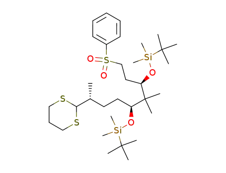 2-<(1R,4S,6R)-4,6-bis(tert-butyl-dimethylsilyloxy)-1,5,5-trimethyl-8-(phenylsulfonyl)octyl>-1,3-dithiane