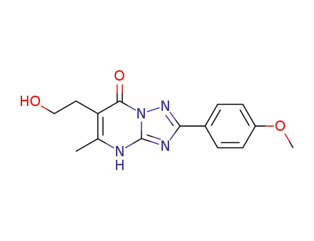 Molecular Structure of 66045-41-8 ([1,2,4]Triazolo[1,5-a]pyrimidin-7(1H)-one,
6-(2-hydroxyethyl)-2-(4-methoxyphenyl)-5-methyl-)