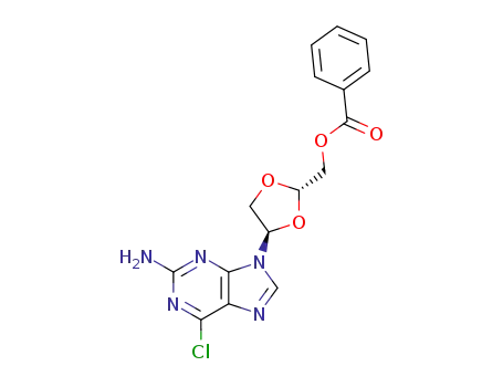 Benzoic acid (2S,4R)-4-(2-amino-6-chloro-purin-9-yl)-[1,3]dioxolan-2-ylmethyl ester