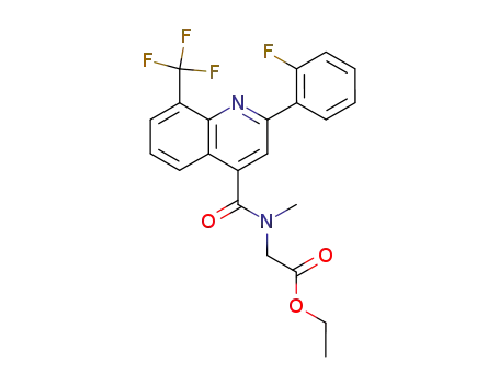{[2-(2-Fluoro-phenyl)-8-trifluoromethyl-quinoline-4-carbonyl]-methyl-amino}-acetic acid ethyl ester