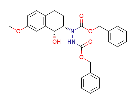 dibenzyl 1-<(1RS,2SR)-1,2,3,4-tetrahydro-1-hydroxy-7-methoxy-2-naphthyl>-1,2-hydrazinedicarboxylate
