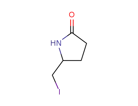 Molecular Structure of 5831-75-4 (2-Pyrrolidinone, 5-(iodomethyl)-)