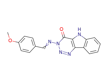 3-{[(E)-(4-methoxyphenyl)methylidene]amino}-2,3-dihydro-4H-[1,2,3]triazino[5,4-b]indol-4-one