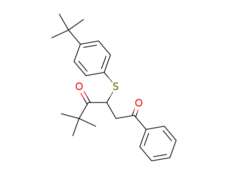 Molecular Structure of 93845-34-2 (1,4-Hexanedione,
3-[[4-(1,1-dimethylethyl)phenyl]thio]-5,5-dimethyl-1-phenyl-)