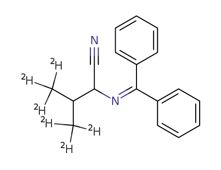 Molecular Structure of 220505-13-5 (2-[N-(diphenylmethylene)amino]-3-(<sup>2</sup>H<sub>3</sub>-methyl),4-(<sup>2</sup>H<sub>3</sub>)-butyronitrile)