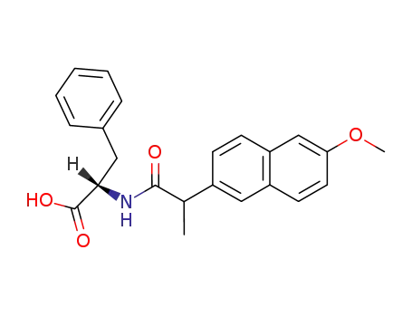 Molecular Structure of 140225-83-8 (L-Phenylalanine, N-[(2S)-2-(6-methoxy-2-naphthalenyl)-1-oxopropyl]-)