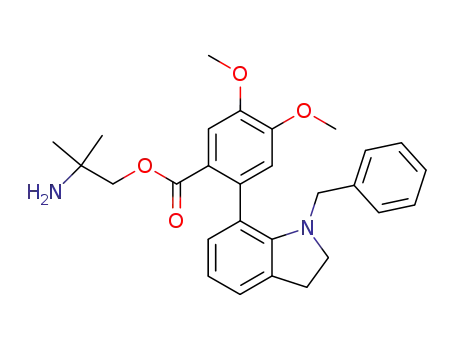 2-(1-Benzyl-2,3-dihydro-1H-indol-7-yl)-4,5-dimethoxy-benzoic acid 2-amino-2-methyl-propyl ester