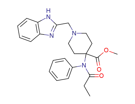 1-(1H-Benzoimidazol-2-ylmethyl)-4-(phenyl-propionyl-amino)-piperidine-4-carboxylic acid methyl ester