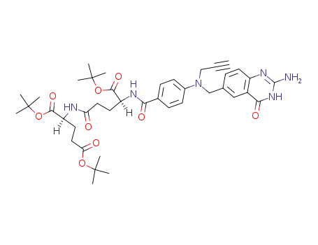 Molecular Structure of 117559-48-5 (tri-tert-butyl N-<N-<4-<N-<(2-amino-4-hydroxy-6-quinazolinyl)methyl>prop-2-ynylamino>benzoyl>-L-γ-glutamyl>-L-glutamate)