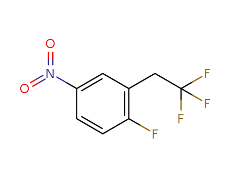 Molecular Structure of 1262413-56-8 (1-Fluoro-4-nitro-2-(2,2,2-trifluoroethyl)-benzene)