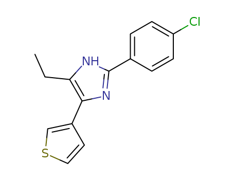 1H-Imidazole, 2-(4-chlorophenyl)-4-ethyl-5-(3-thienyl)-