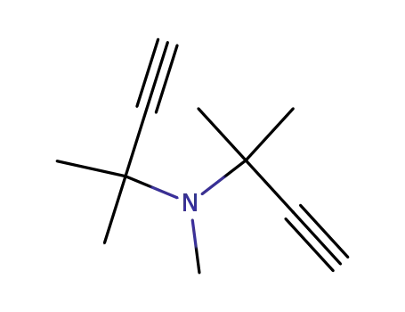 Molecular Structure of 2809-95-2 (3-Butyn-2-amine, N-(1,1-dimethyl-2-propynyl)-N,2-dimethyl-)