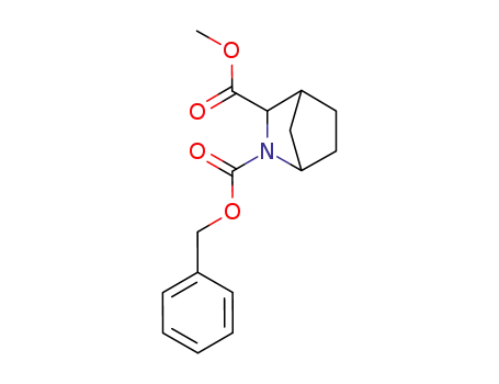 Molecular Structure of 88259-97-6 (2-Azabicyclo[2.2.1]heptane-2,3-dicarboxylic acid, 3-methyl
2-(phenylmethyl) ester)