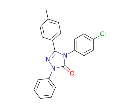 Molecular Structure of 104707-61-1 (4-(4-Chloro-phenyl)-2-phenyl-5-p-tolyl-2,4-dihydro-[1,2,4]triazol-3-one)