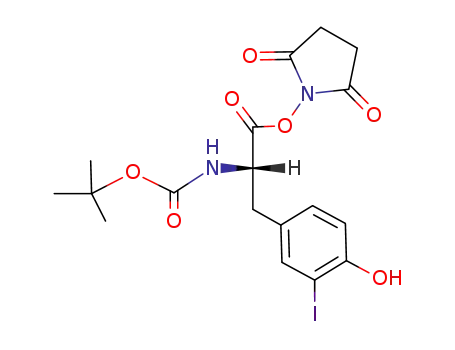 Molecular Structure of 79028-57-2 (tertiary-butyloxycarbonyl-L-iodotyrosine-N-hydroxysuccininimide ester)