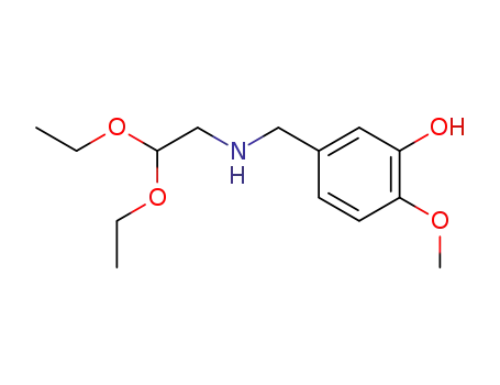 Molecular Structure of 1810-57-7 (5-{[(2,2-diethoxyethyl)amino]methyl}-2-methoxyphenol)
