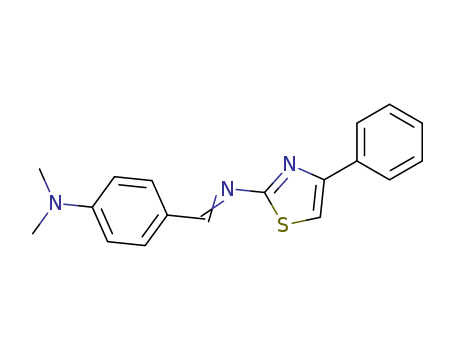2-Thiazolamine,N-[[4-(dimethylamino)phenyl]methylene]-4-phenyl- cas  19959-14-9