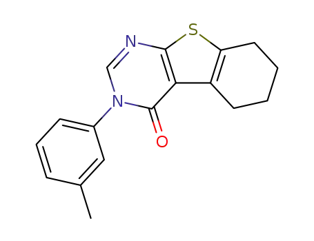 3-m-Tolyl-5,6,7,8-tetrahydro-3H-benzo[4,5]thieno[2,3-d]pyrimidin-4-one