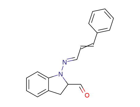 1H-Indole-2-carboxaldehyde,
2,3-dihydro-1-[(3-phenyl-2-propenylidene)amino]-