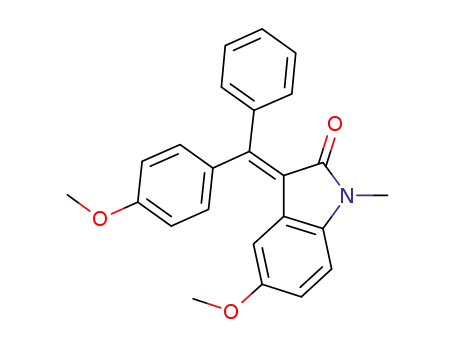 (E)-5-methoxy-3-((4-methoxyphenyl)(phenyl)methylene)-1-methylindolin-2-one