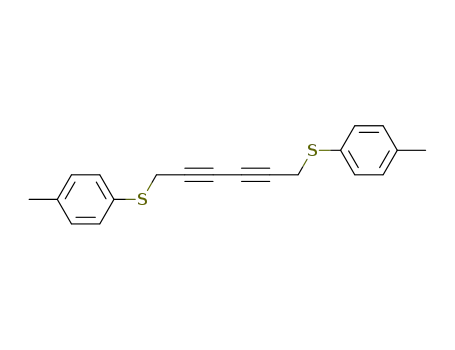 Molecular Structure of 75368-08-0 (Benzene, 1,1'-[2,4-hexadiyne-1,6-diylbis(thio)]bis[4-methyl-)