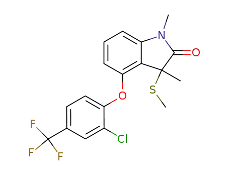 2H-Indol-2-one,
4-[2-chloro-4-(trifluoromethyl)phenoxy]-1,3-dihydro-1,3-dimethyl-3-(meth
ylthio)-