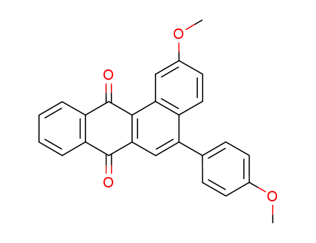 Molecular Structure of 72735-91-2 (Benz[a]anthracene-7,12-dione, 2-methoxy-5-(4-methoxyphenyl)-)
