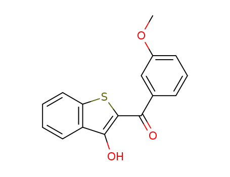 Molecular Structure of 97457-65-3 ((3-hydroxybenzo[b]thiophen-2-yl)(3-methoxyphenyl)methanone)