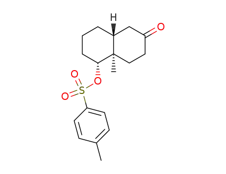 Molecular Structure of 123995-06-2 (Toluene-4-sulfonic acid (1R,4aR,8aR)-8a-methyl-6-oxo-decahydro-naphthalen-1-yl ester)