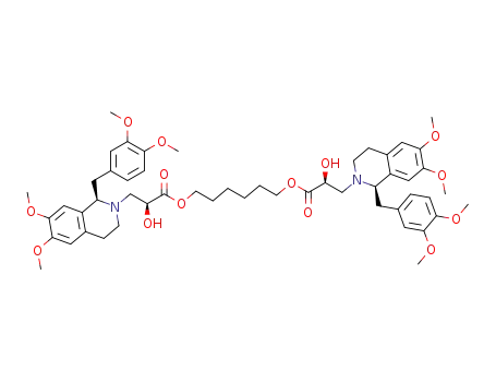 Molecular Structure of 145554-12-7 (N,N-(2S,13S)-2,13-dihydroxy-4,11-dioxa-3,12-dioxotetradecylene-1,14-diyl-bis(R)-tetrahydropapaverine)