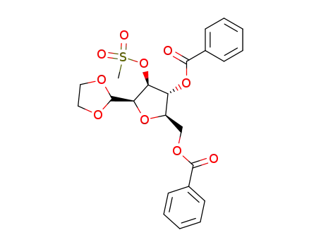 2,5-anhydro-4,6-di-O-benzoyl-3-O-methanesulfonyl-D-glucose ethylene acetal
