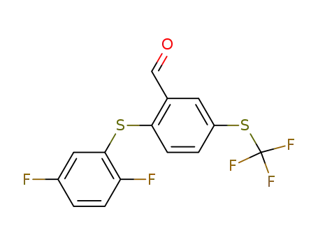 Molecular Structure of 83975-71-7 (5-(Trifluoromethylthio)-2-(2,5-difluorophenylthio)benzaldehyde)