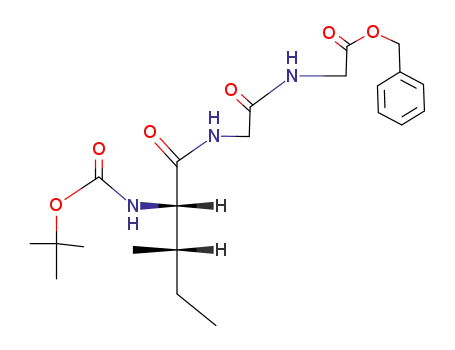 Molecular Structure of 90315-50-7 (Glycine, N-[N-[N-[(1,1-dimethylethoxy)carbonyl]-L-isoleucyl]glycyl]-,
phenylmethyl ester)