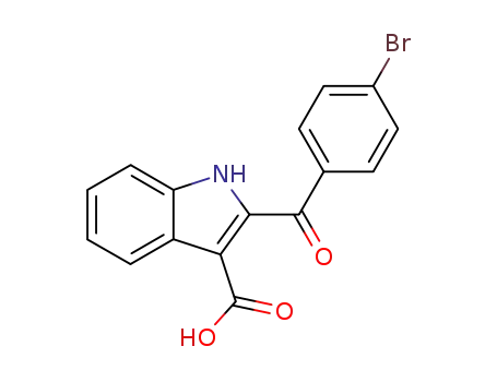 Molecular Structure of 75822-51-4 (2-(4-BROMO-BENZOYL)-1H-INDOLE-3-CARBOXYLIC ACID)