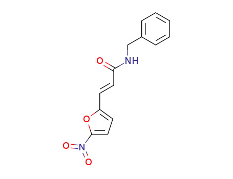 Molecular Structure of 89811-27-8 (2-Propenamide, 3-(5-nitro-2-furanyl)-N-(phenylmethyl)-)