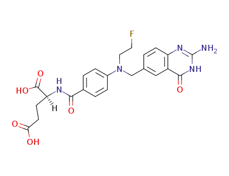 Molecular Structure of 80015-07-2 (N-(4-{[(2-amino-4-oxo-1,4-dihydroquinazolin-6-yl)methyl](2-fluoroethyl)amino}benzoyl)-L-glutamic acid)