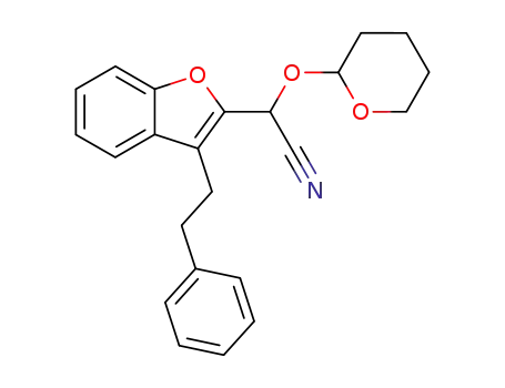 Molecular Structure of 146366-93-0 (3-(2-phenylethyl)-α-(2-tetrahydropyranyloxy)-2-benzofuranacetonitrile)