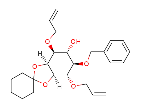 (+/-)-3,6-di-O-allyl-5-O-benzyl-1,2-O-cyclohexylidene-myo-inositol